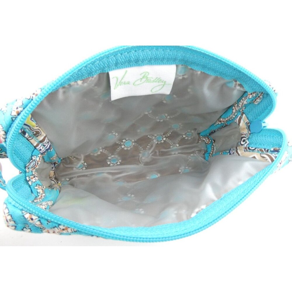 Vera Bradley Totally Turq Zip Cosmetic Case - Picture 3 of 5